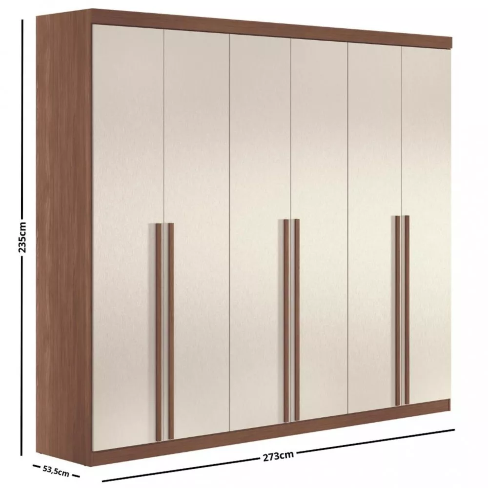 Image 3 of 4 of Guarda Roupa Casal 6 Portas 4 Gavetas Versalhes Santos Andira