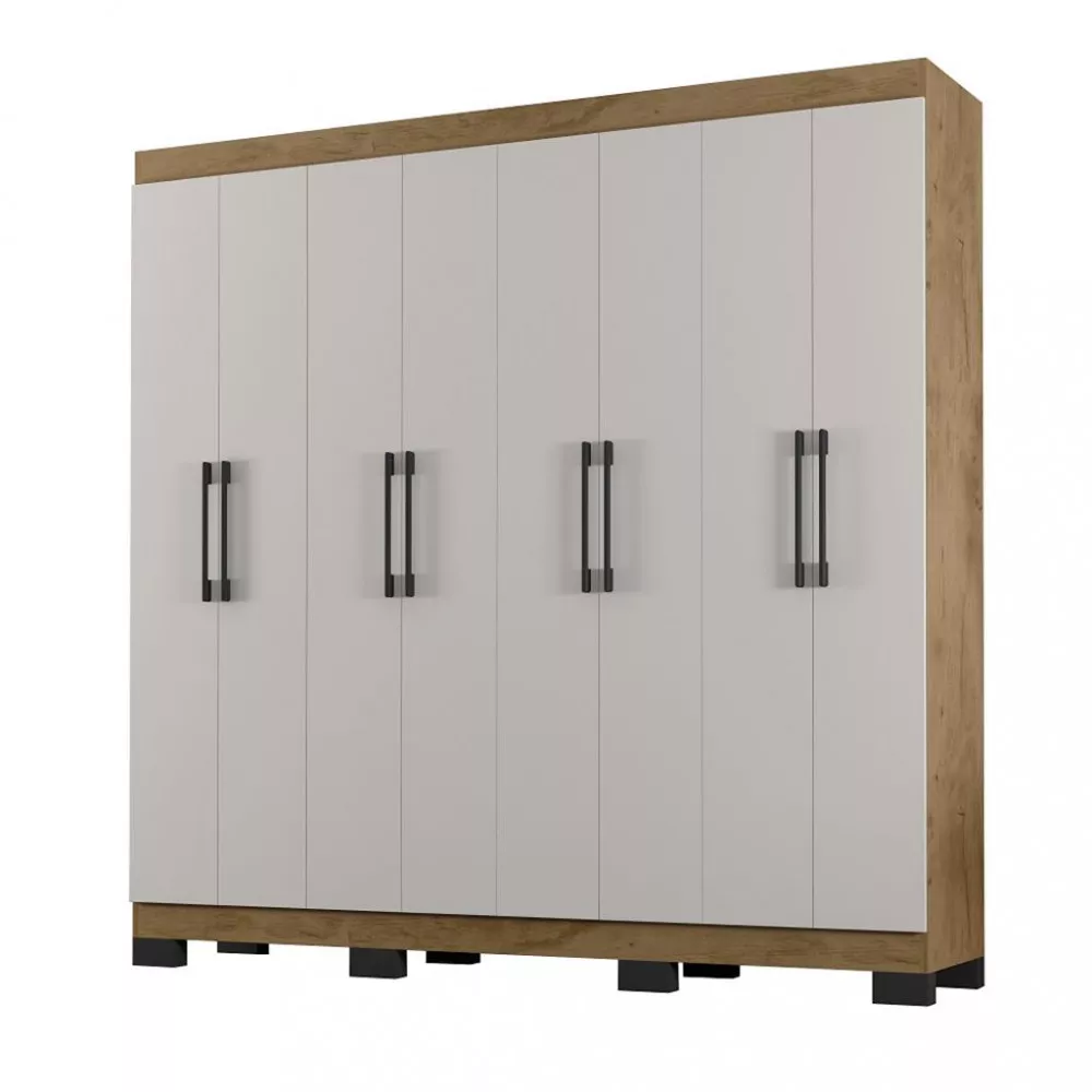 Guarda Roupa Casal 8 Portas 4 Gavetas com Pés B234818 Araplac