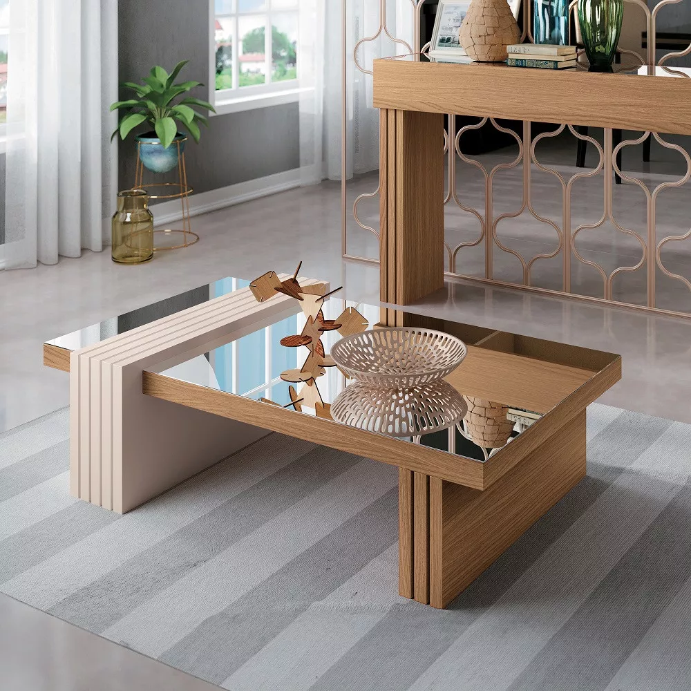 Mesa de Centro Espelho Luna HB Móveis