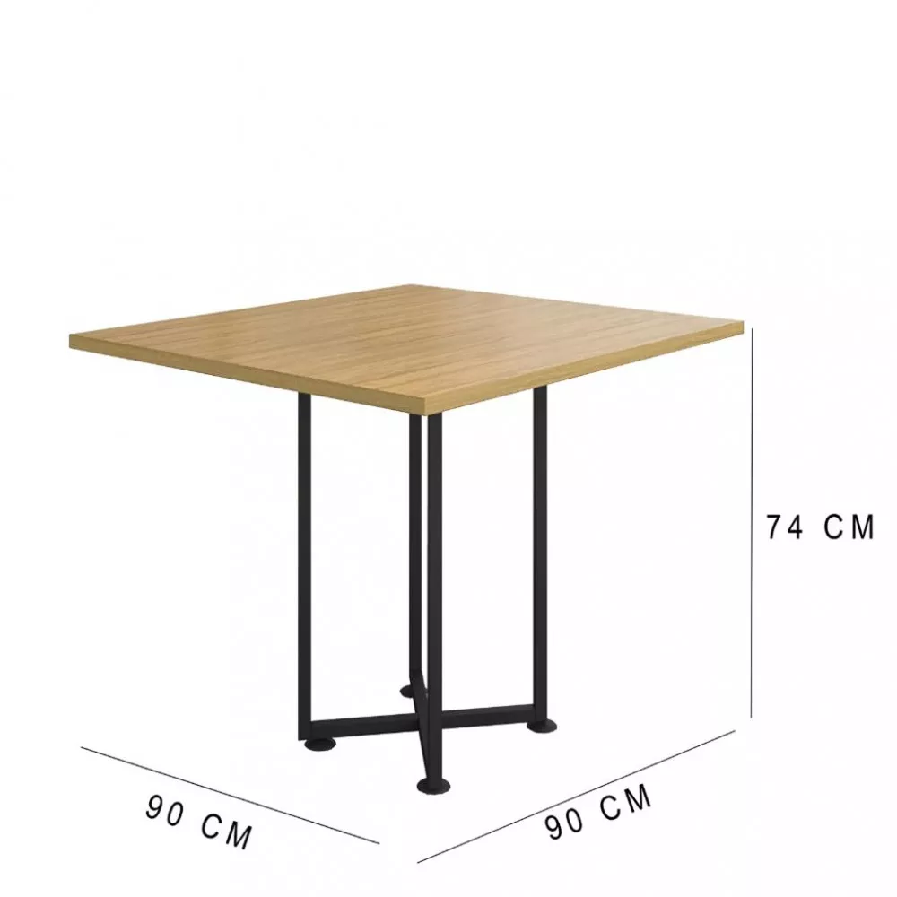 Mesa Quadrada 90cm PR-24PA Móveis Belo