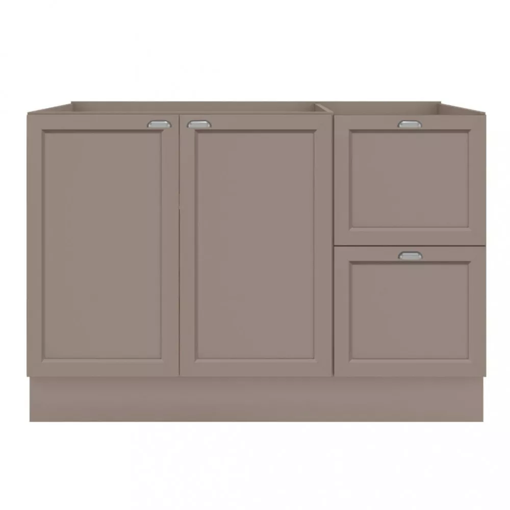 Balcão para Pia 2 Portas 2 Gavetas 120cm Unna Poliman