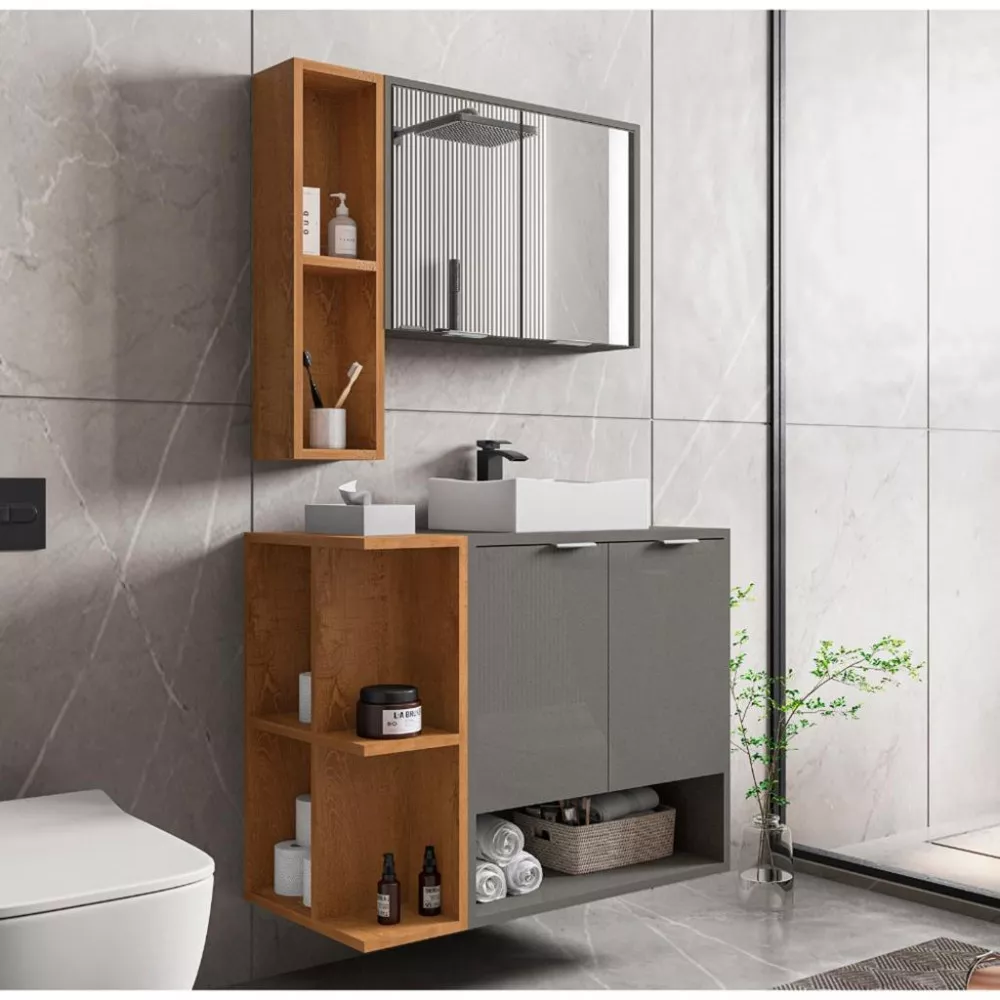 Conjunto Para Banheiro com Cuba 4 Portas Ibiza Bechara