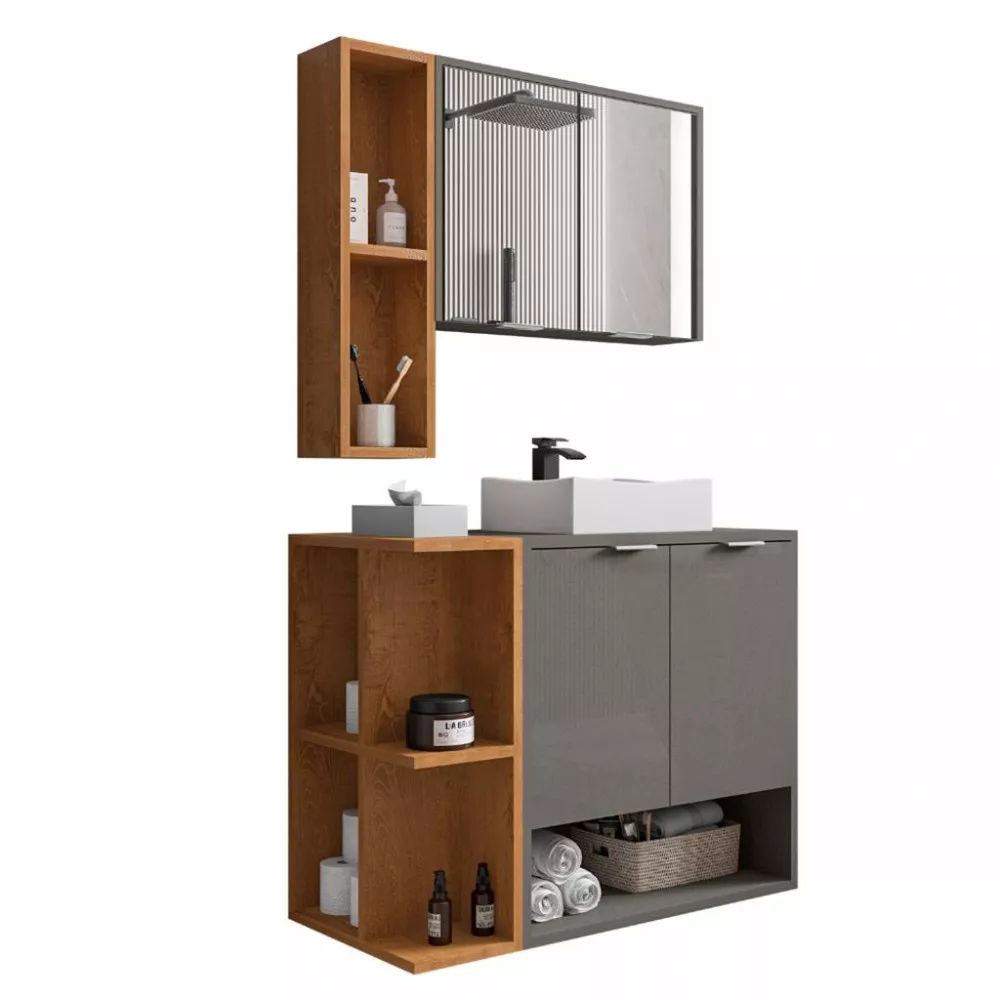 Conjunto Para Banheiro com Cuba 4 Portas Ibiza Bechara