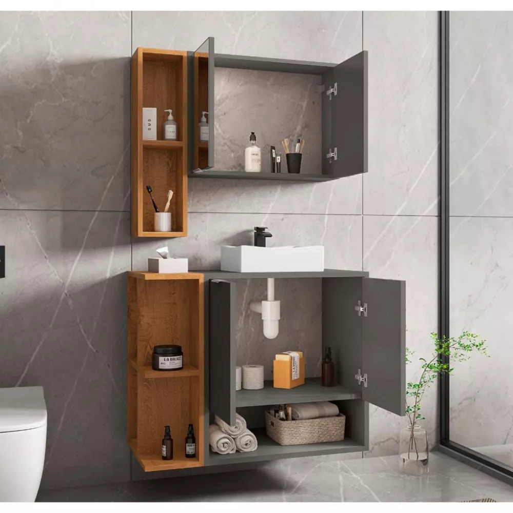 Conjunto Para Banheiro com Cuba 4 Portas Ibiza Bechara