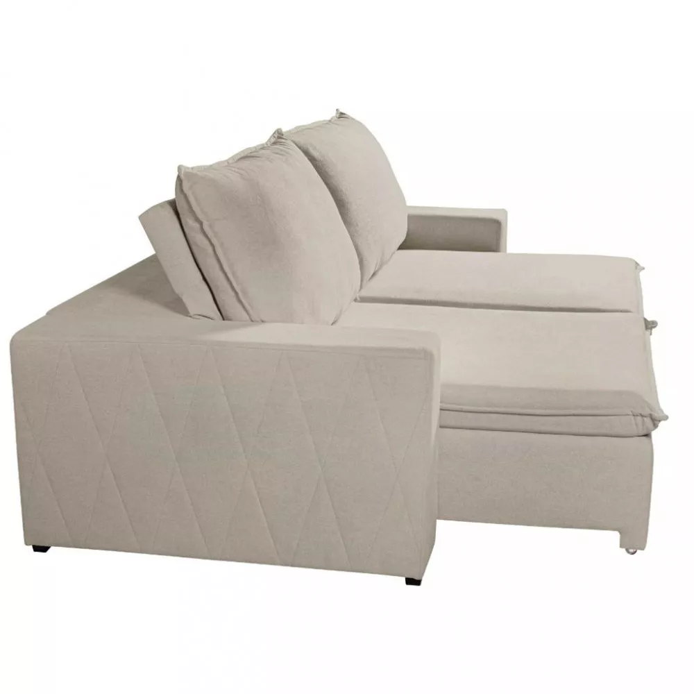 Sofá 4 Lugares 250cm Retrátil Reclinável Boucle Daniela Takei