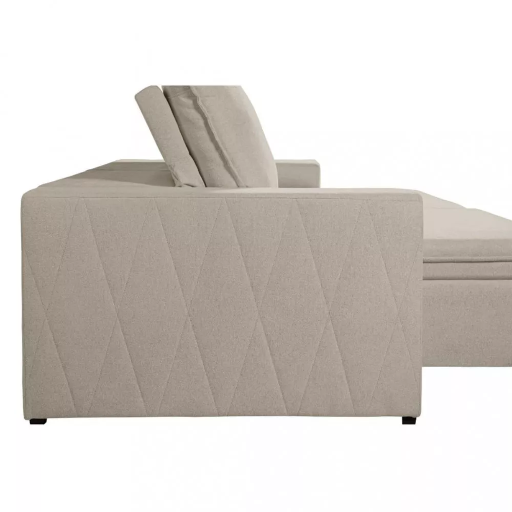 Sofá 4 Lugares 250cm Retrátil Reclinável Boucle Daniela Takei