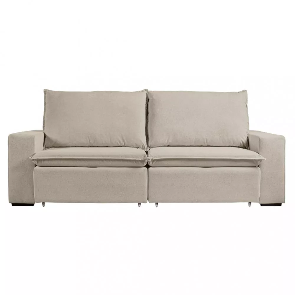 Sofá 4 Lugares 250cm Retrátil Reclinável Boucle Daniela Takei
