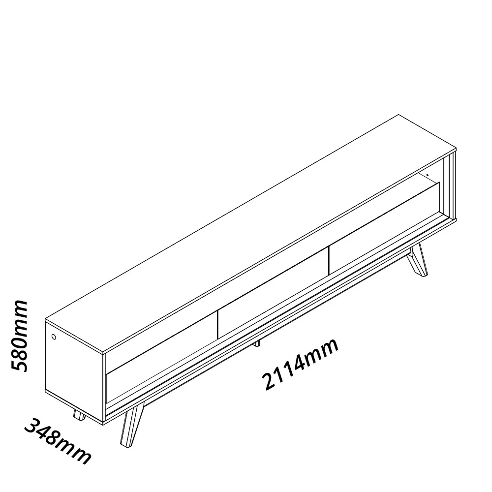 Image 3 of 4 of Rack para Tv até 75 Polegadas 3 Gavetas Led Rodizios Requinte Gelius