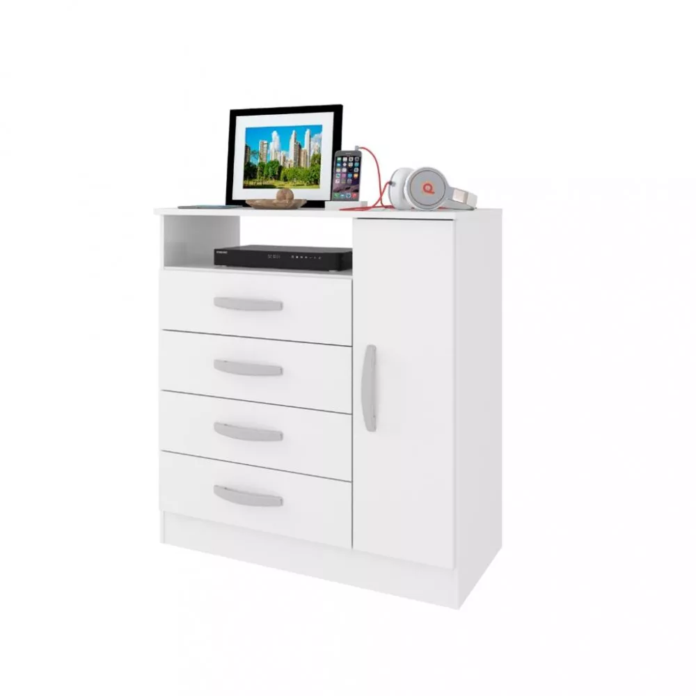 Cômoda 4 Gavetas 1 Porta Delta Atualle