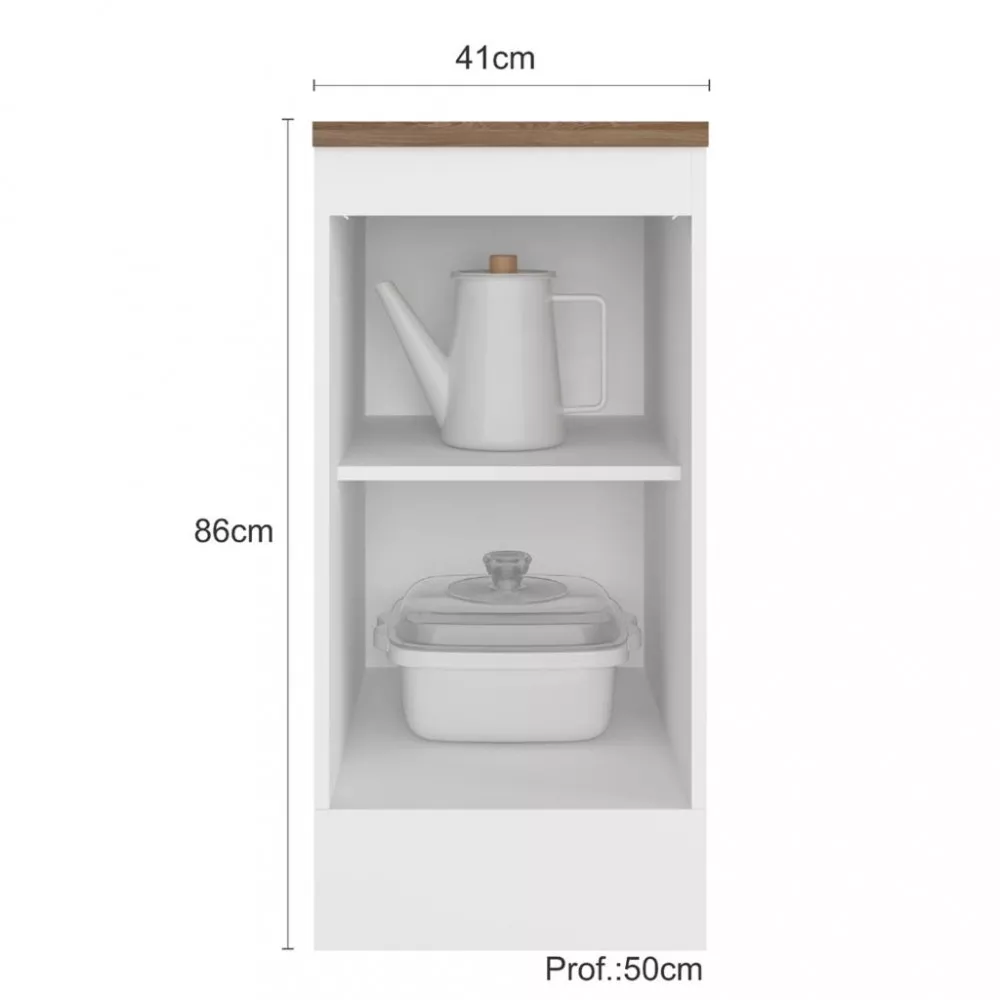Balcão com Tampo 1 Porta 41cm Unna Poliman
