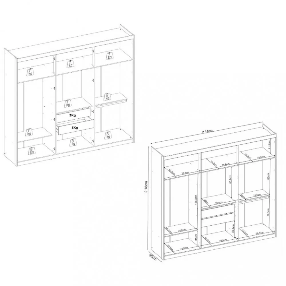Image 4 of 5 of Guarda Roupa Casal 6 Portas 4 Gavetas Venice Demobile