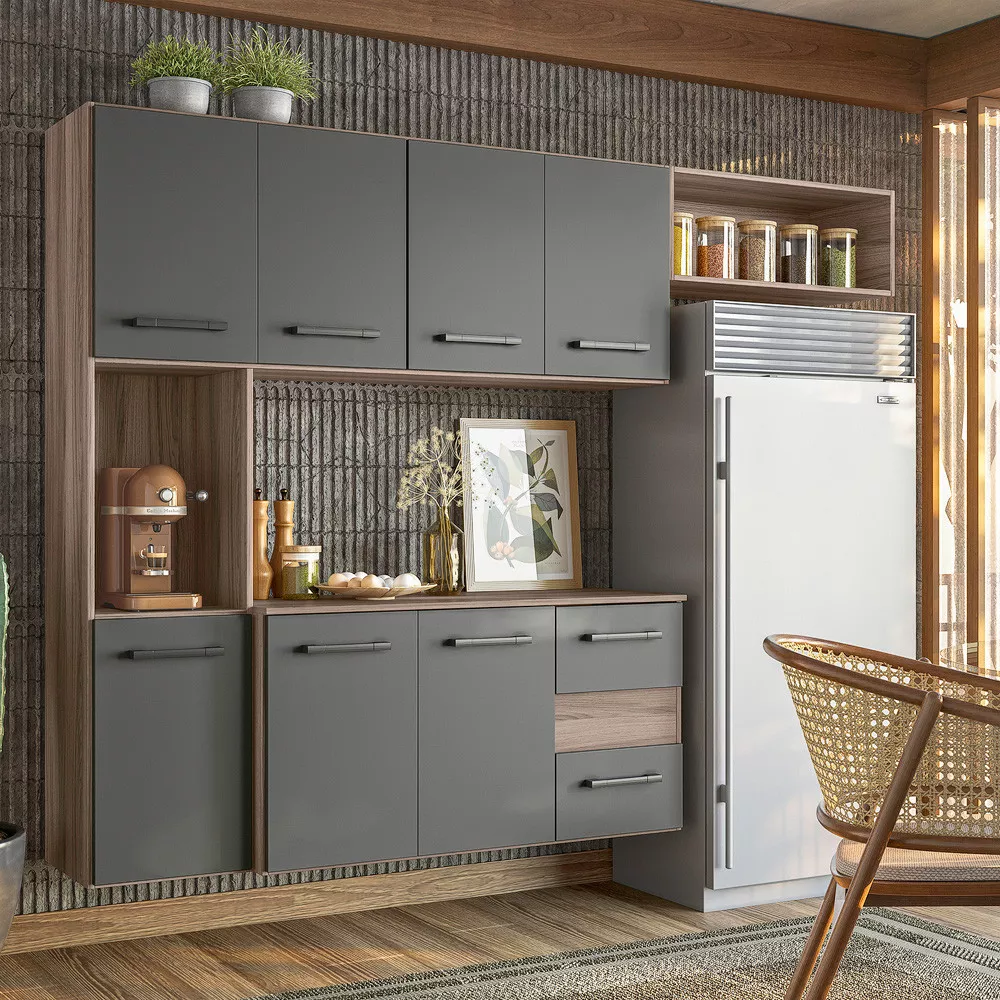 Cozinha Compacta 7 Portas 2 Gavetas Juliete Nicioli