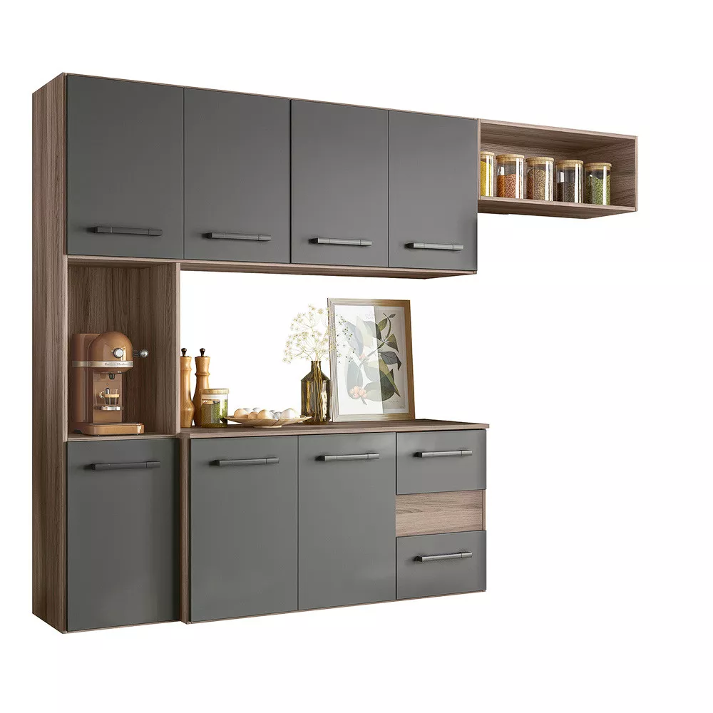 Cozinha Compacta 7 Portas 2 Gavetas Juliete Nicioli