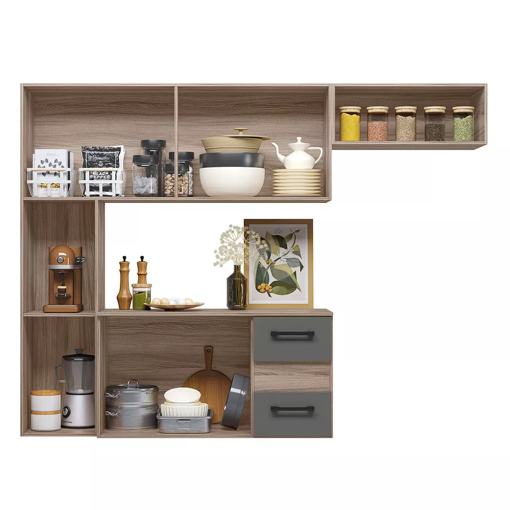 Cozinha Compacta 7 Portas 2 Gavetas Juliete Nicioli