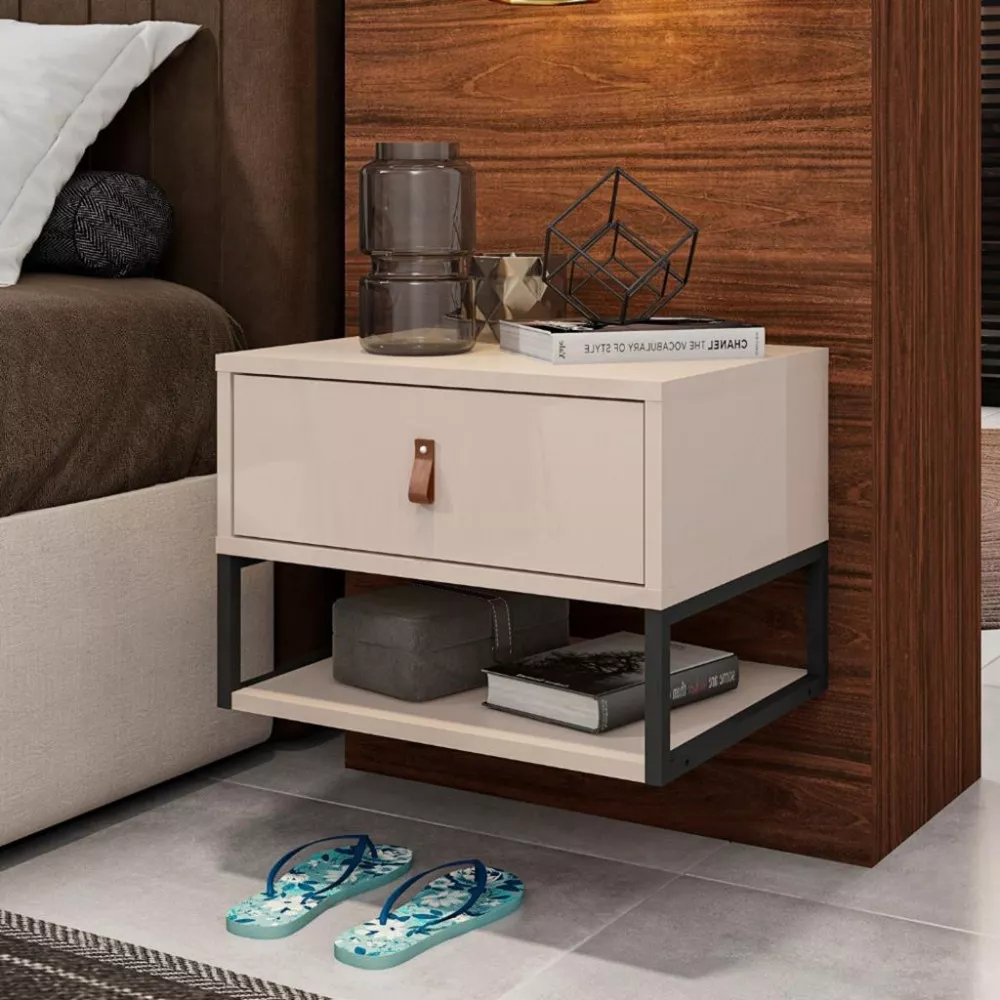 Mesa de Cabeceira Suspensa 1 Gaveta Sigma Casa D