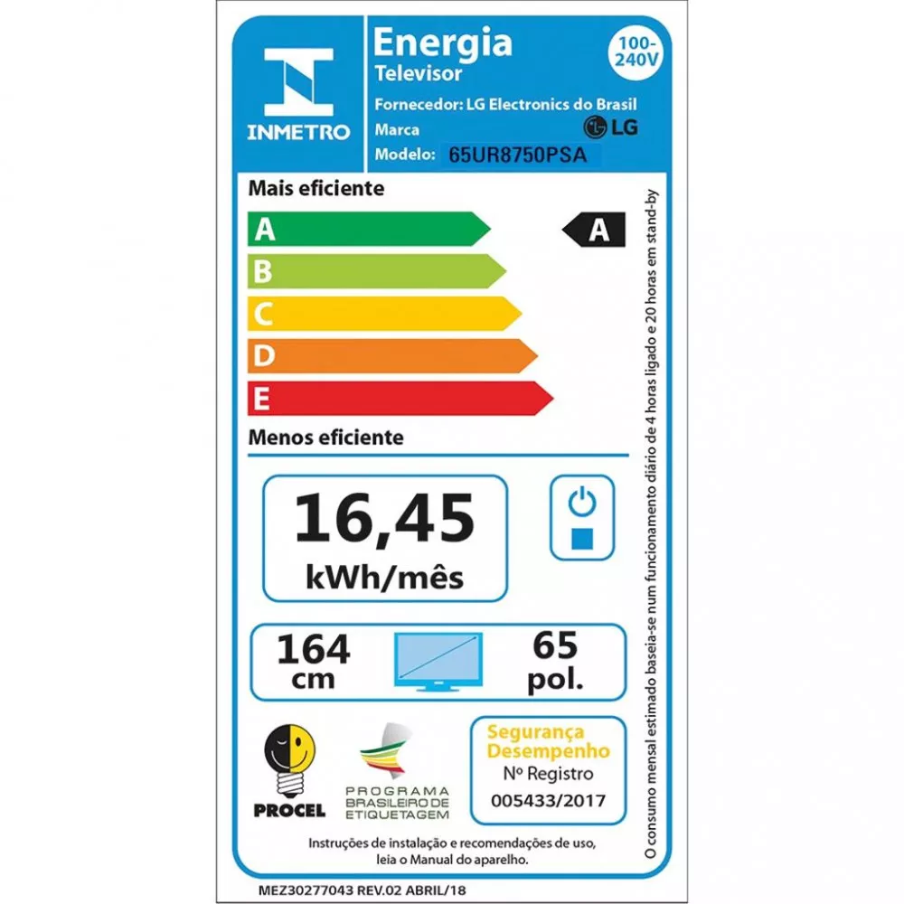 Smart TV LG 65 Polegadas 4K UHD 65UR8750 2023