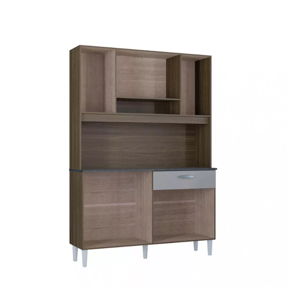 Cozinha Compacta 8 Portas 1 Gaveta Coral Poquema