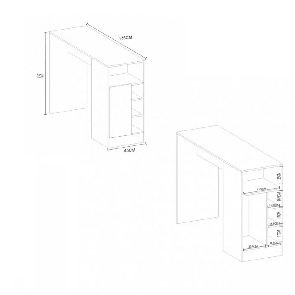 Bancada de Cozinha 1 Porta Gourmet Atualle