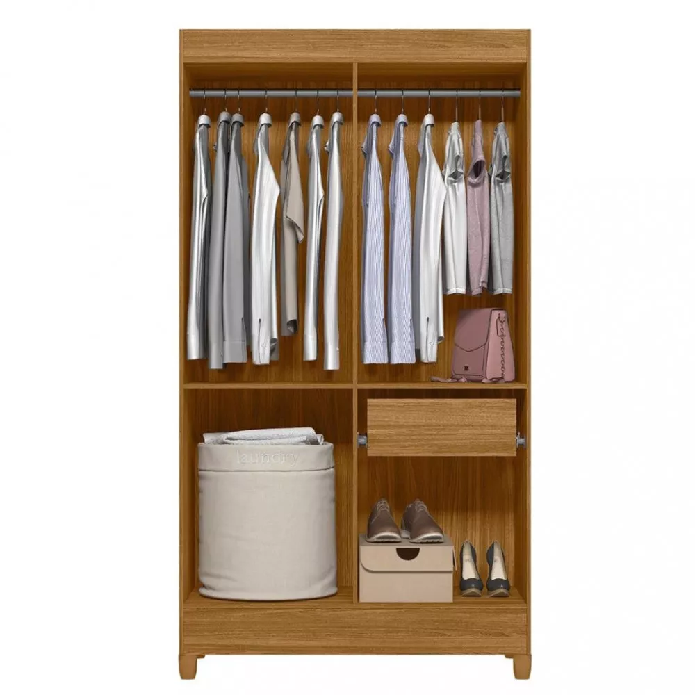 Guarda Roupa Solteiro 4 Portas 1 Gaveta Viena Moval