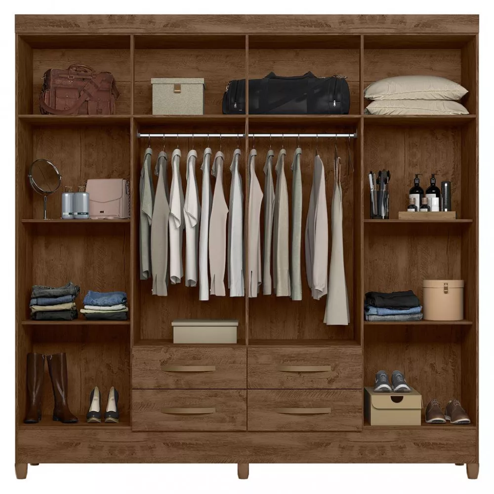Image 2 of 4 of Guarda Roupa Casal 8 Portas 4 Gavetas Florida Moval