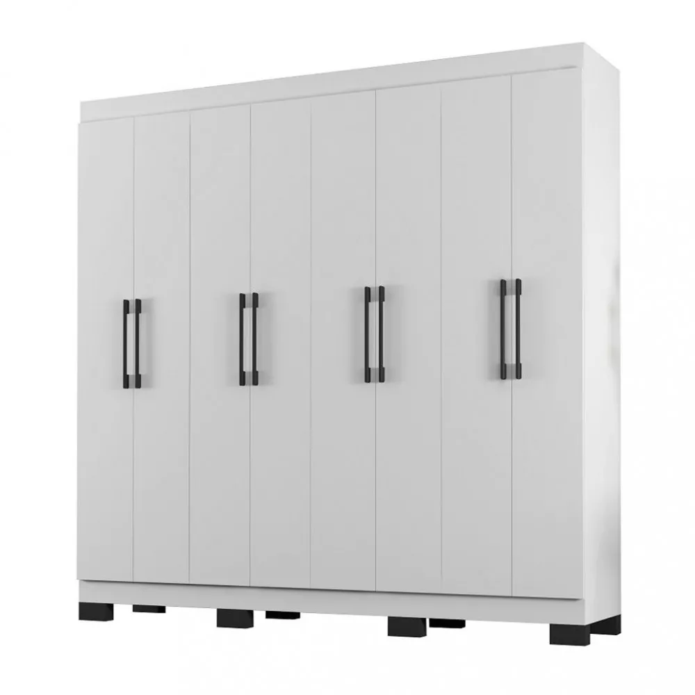 Guarda Roupa Casal 8 Portas 4 Gavetas com Pés B234818 Araplac