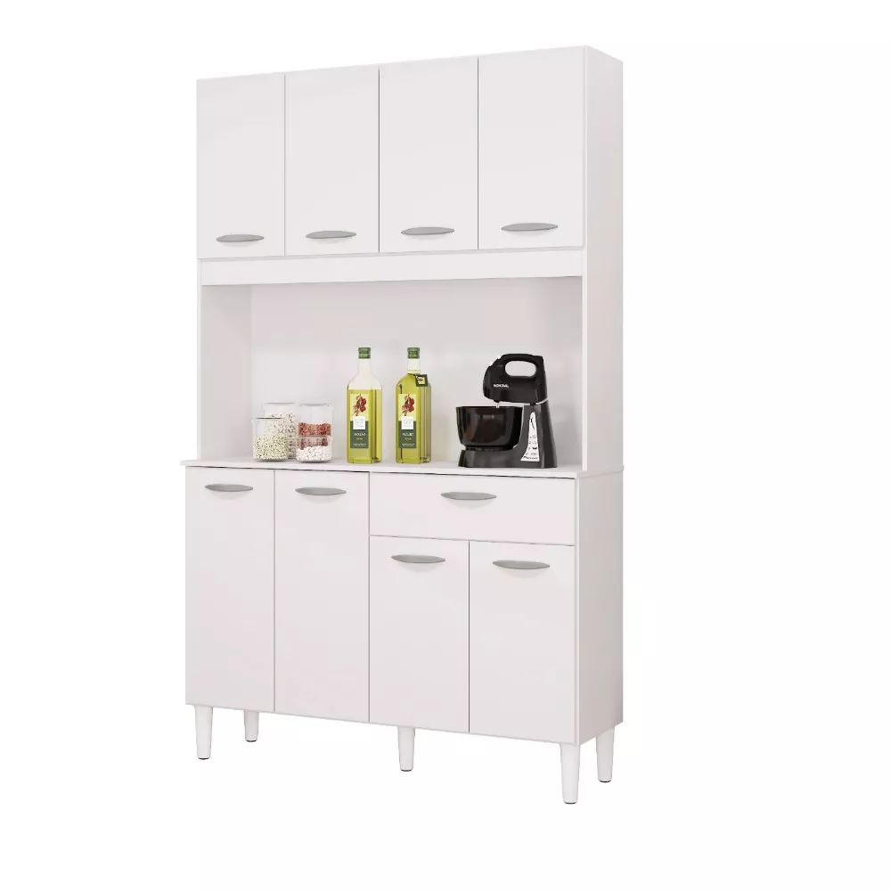 Cozinha Compacta Kit Cassia 8 Portas 1 Gaveta Poquema