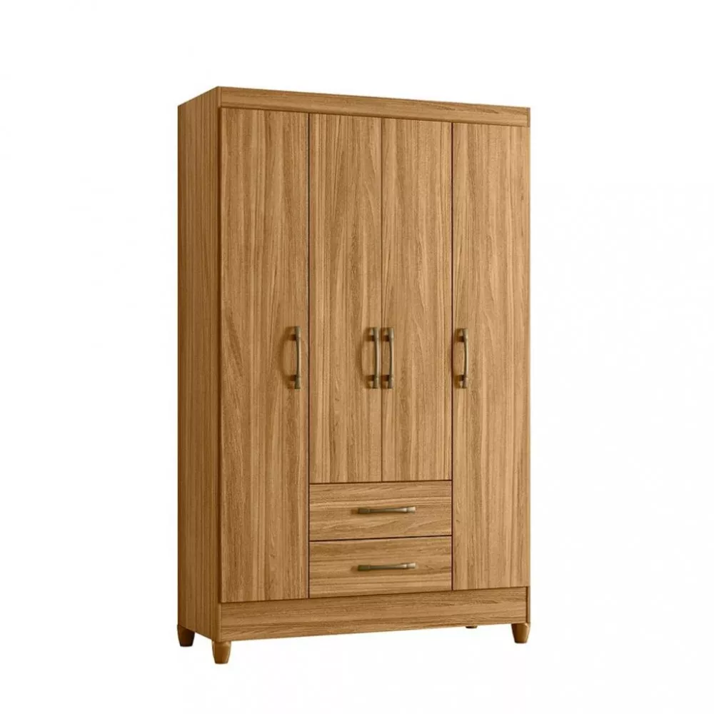Guarda Roupa Solteiro 4 Portas 2 Gavetas Paraty Moval