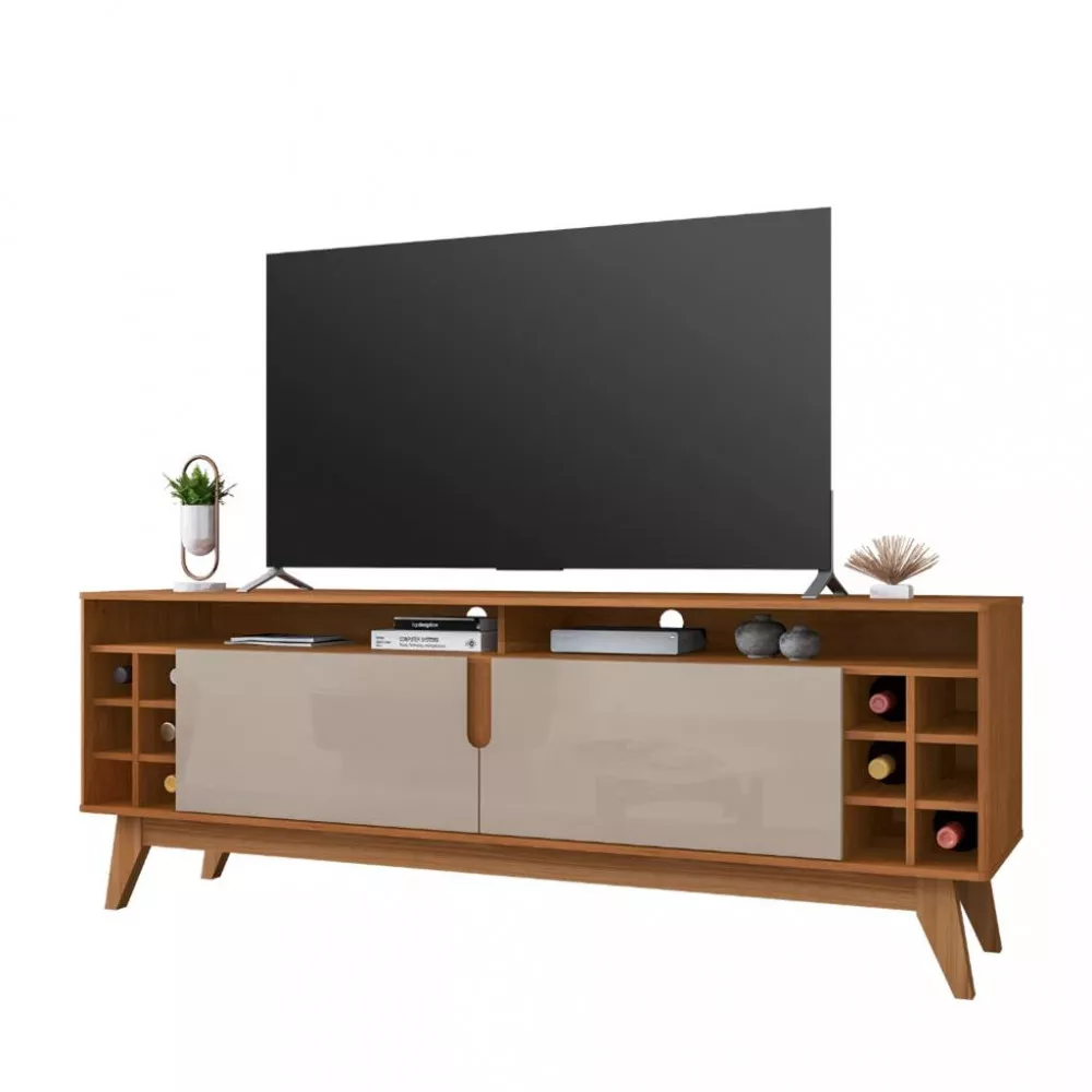 Rack para TV Até 60 Polegadas 2 Portas 160cm Wine Casa D