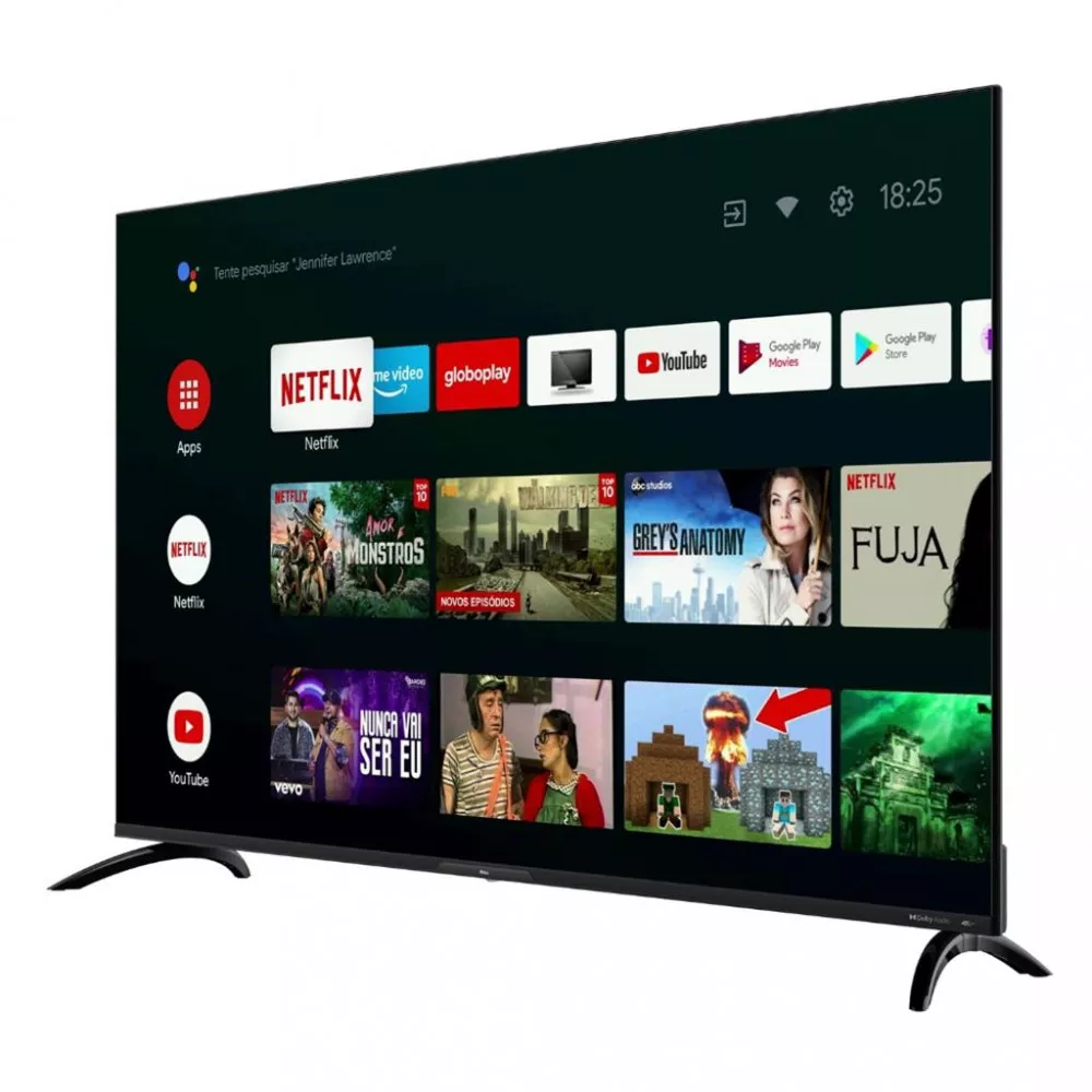 Smart TV LED 4K UHD Philco 55 Polegadas Android TV PTV55G7EAGCPBL