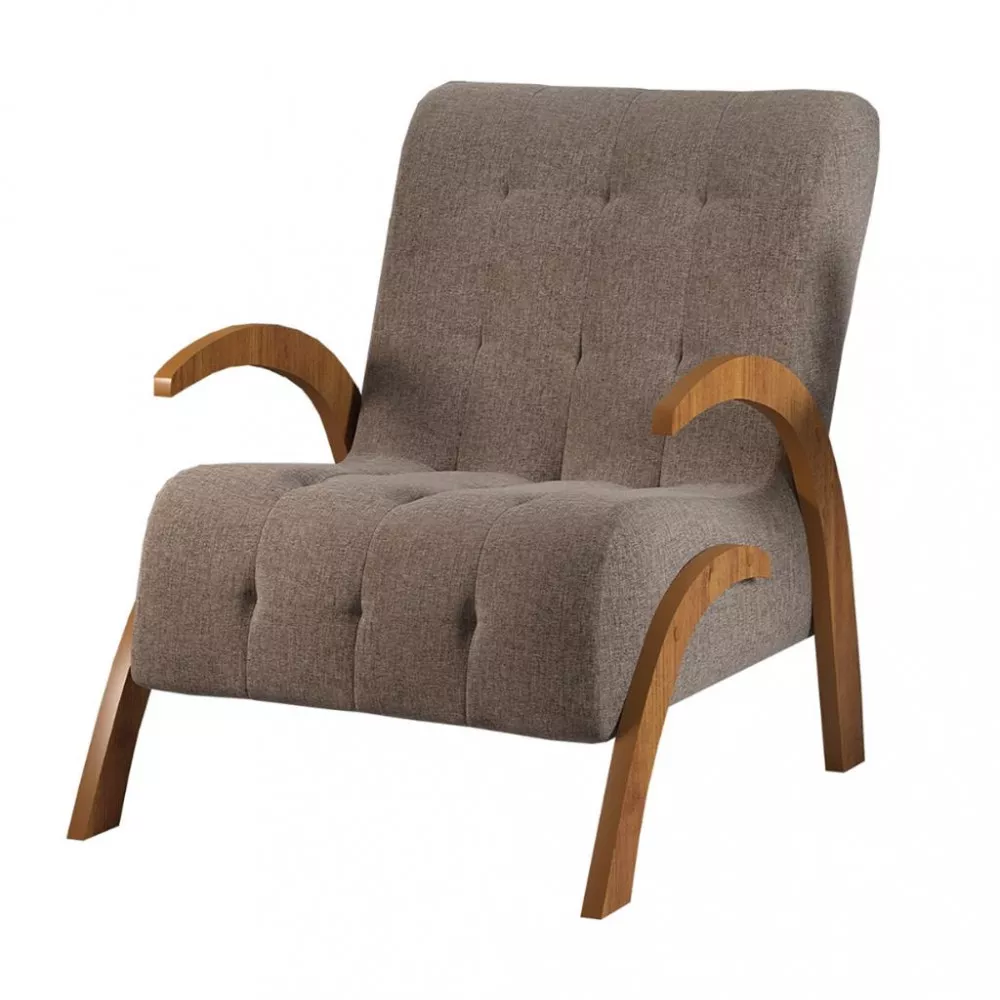 Poltrona 65cm Linho Bari Viero Móveis