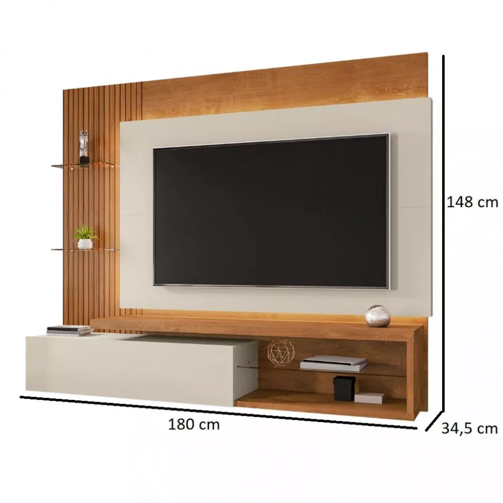 Image 3 of 4 of Painel para TV até 65 Polegadas 1 Porta Copacabana Bechara