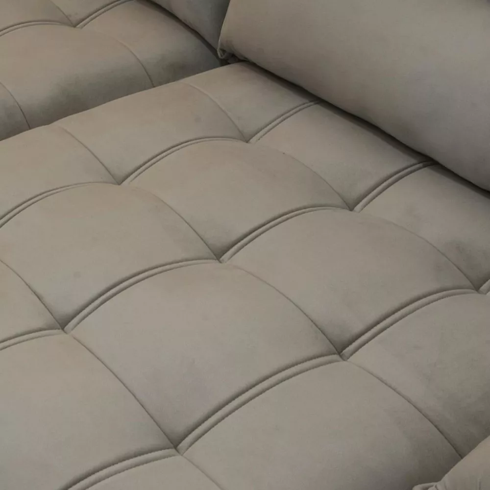 Sofá 4 Lugares Retrátil Reclinável Veludo 250cm Cartaxo Ferguile