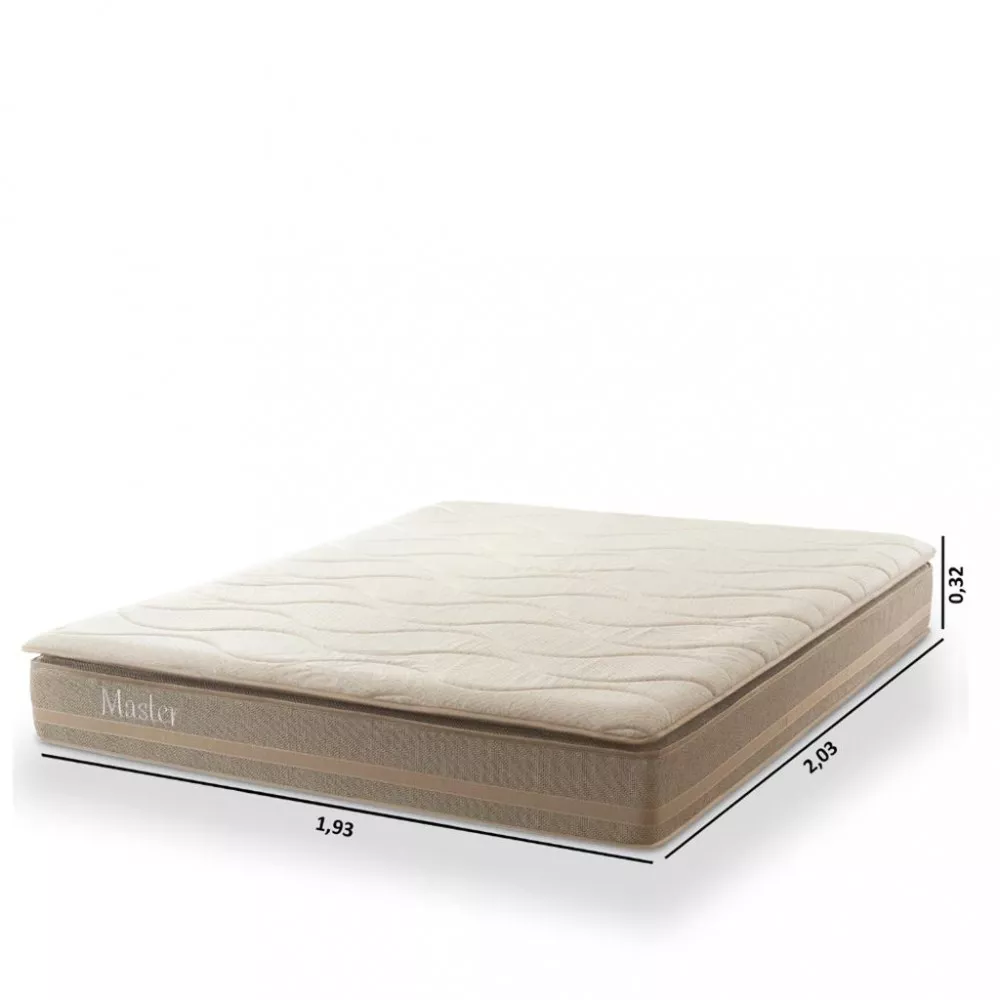 Colchão King 193cm Molas Ensacadas 1 Pillow Top Master Umaflex