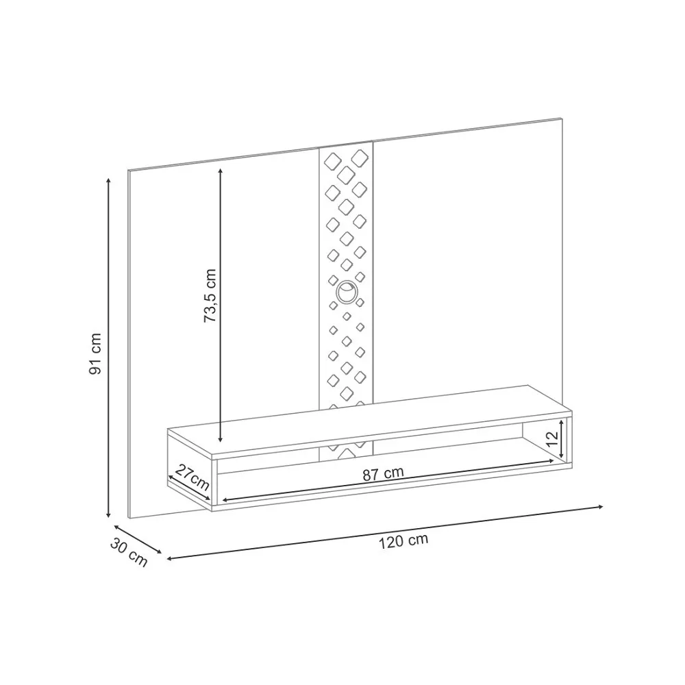 Painel para TV até 47 Polegadas Form Hb Móveis