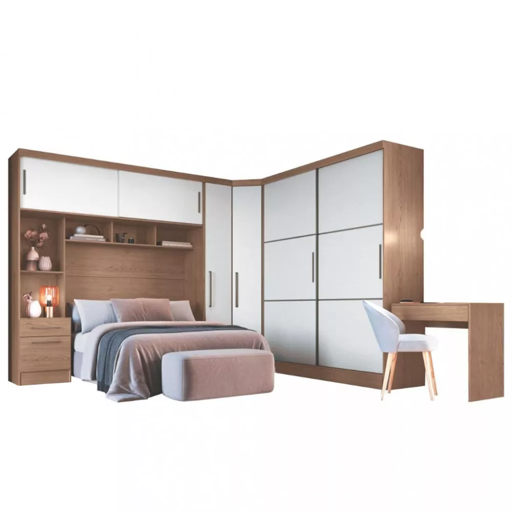 Dormitório Modulado Casal 7 Portas Classic Móveis Castro