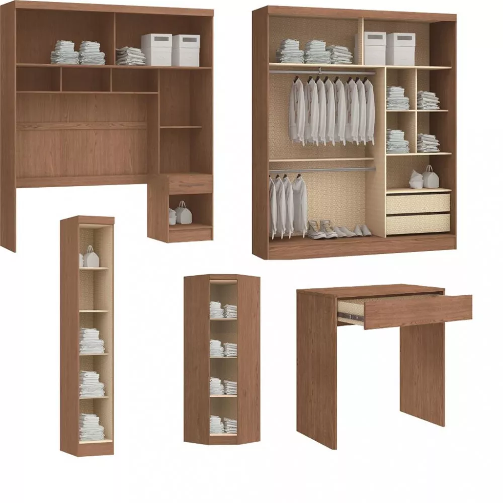 Dormitório Modulado Casal 7 Portas Classic Móveis Castro