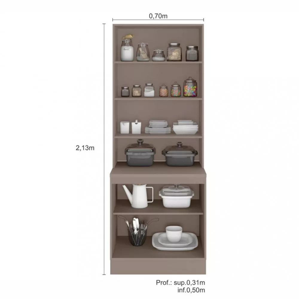 Cristaleira 4 Portas Unna Poliman