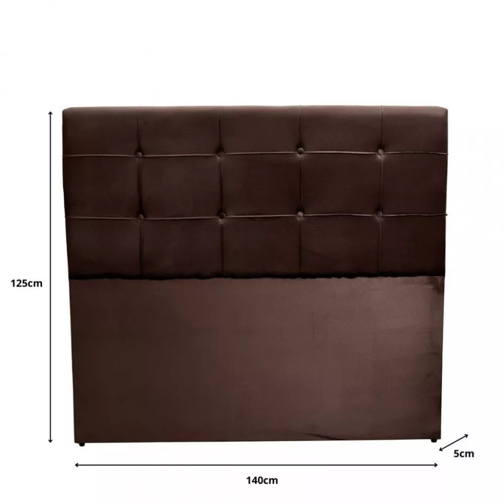 Cabeceira Estofada Casal 140cm Suede Pop Londres DSoll