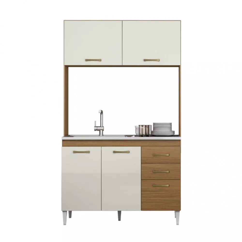 Cozinha Compacta 5 Portas 2 Gavetas Kamily Aramóveis