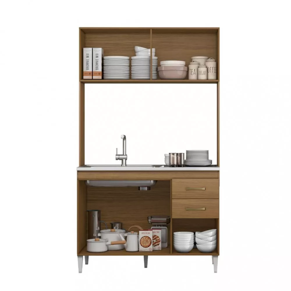 Cozinha Compacta 5 Portas 2 Gavetas Kamily Aramóveis
