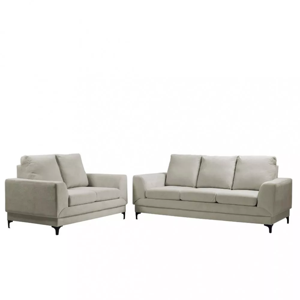 Conjunto Sofá 3 e 2 Lugares Boucle Iris Takei