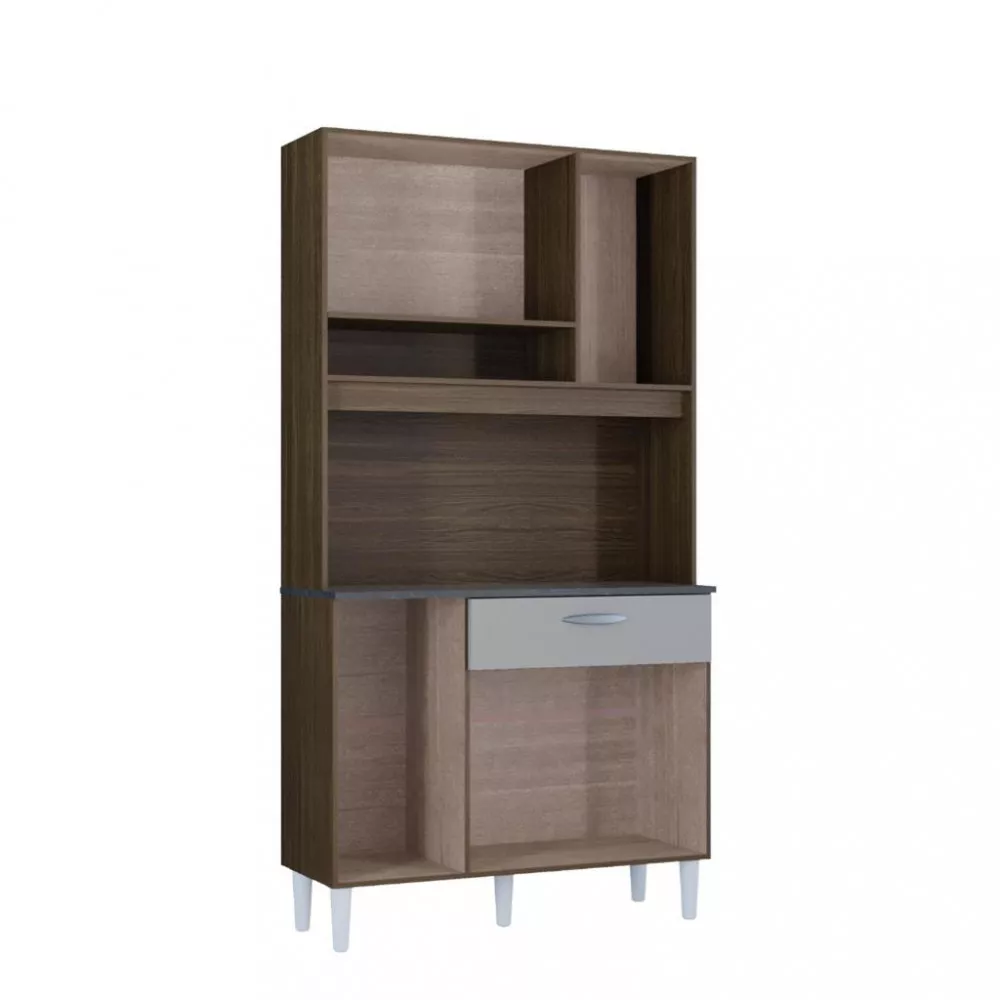 Cozinha Compacta 6 Portas 1 Gaveta Coral Poquema