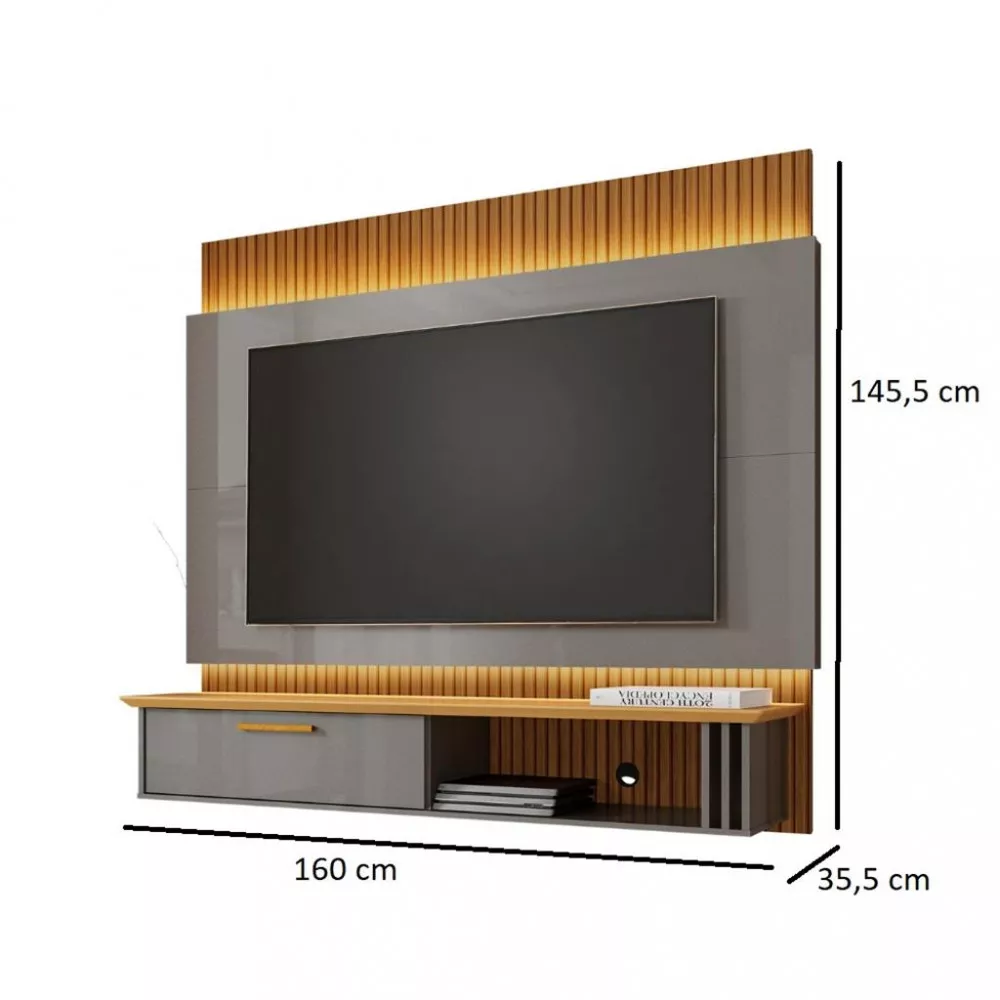 Image 3 of 4 of Painel para Tv até 65 Polegadas 1 Porta Paris Bechara