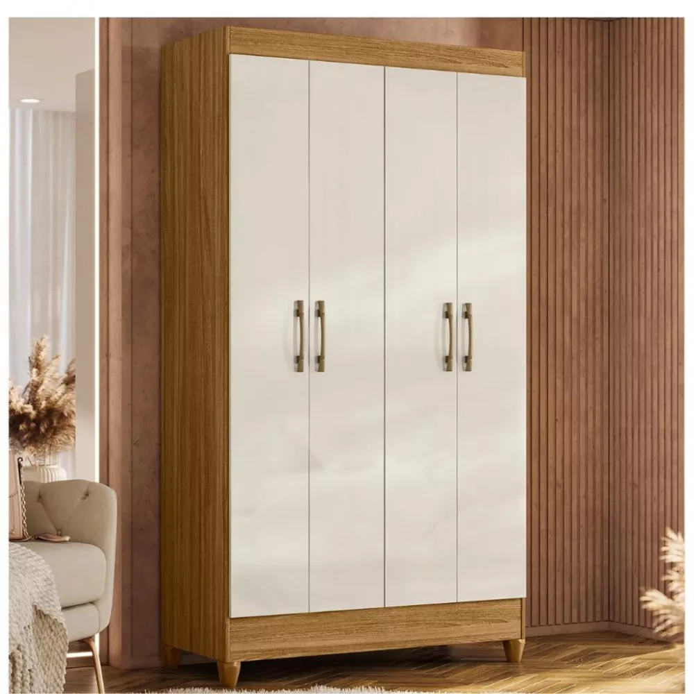 Guarda Roupa Solteiro 4 Portas 1 Gaveta Viena Moval