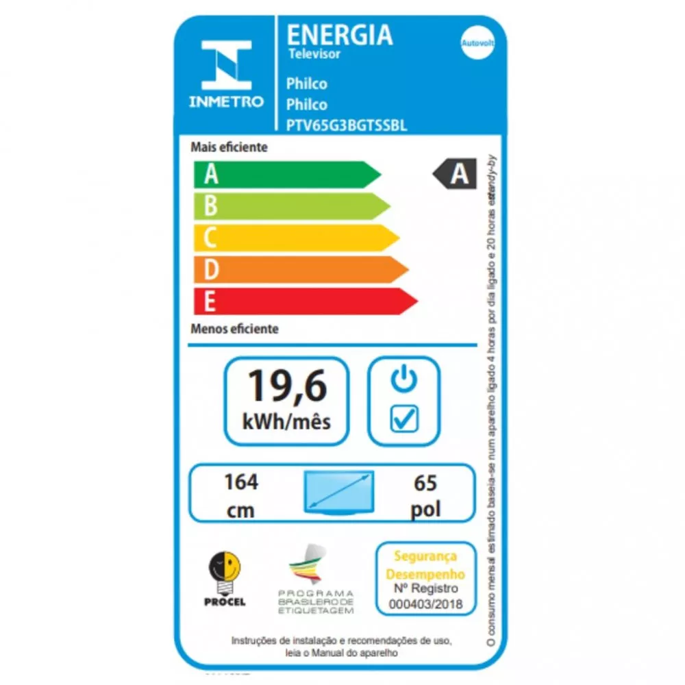 Smart TV Philco 65 Polegadas 4K UHD PTV65G3BGTSSBL