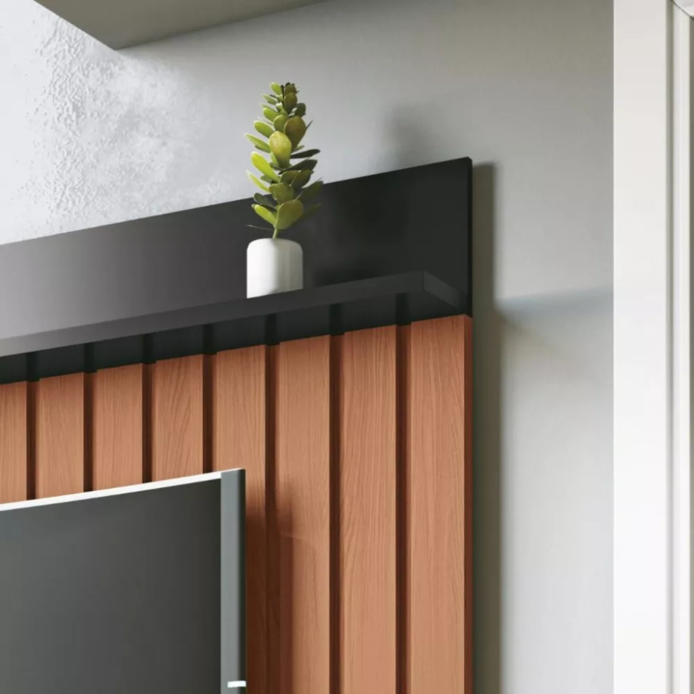 Painel Ripado para TV até 55 Polegadas 1 Porta Self HB Móveis