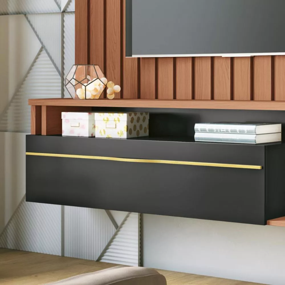 Painel Ripado para TV até 55 Polegadas 1 Porta Self HB Móveis