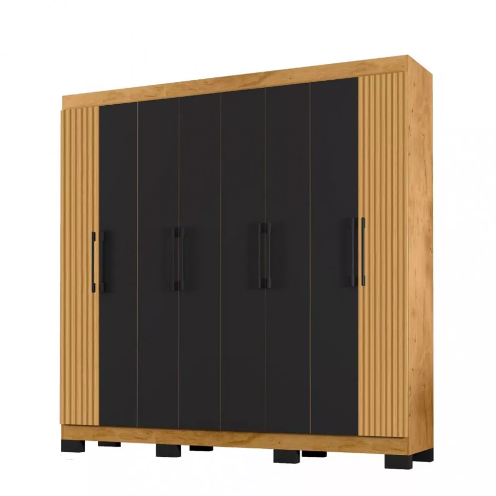 Guarda Roupa Casal Com Pés 8 Portas 4 Gavetas B234818-3 Araplac