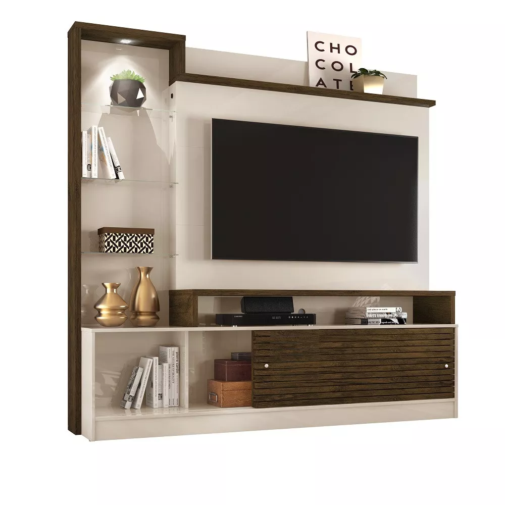 Estante Home para TV até 55 Polegadas LED  2 Portas Frizz Prime Madetec