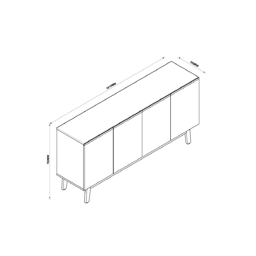 Image 5 of 6 of Buffet 4 Portas Ares Lux Tebarrot